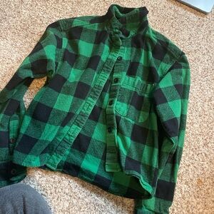 Green and black flannel